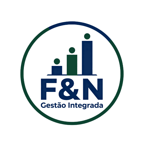 Imagem de gráfico ascendente com logo F&N Gestão Integrada.